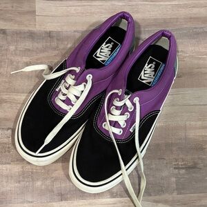 Vans Black and Purple Lace-Up Shoes